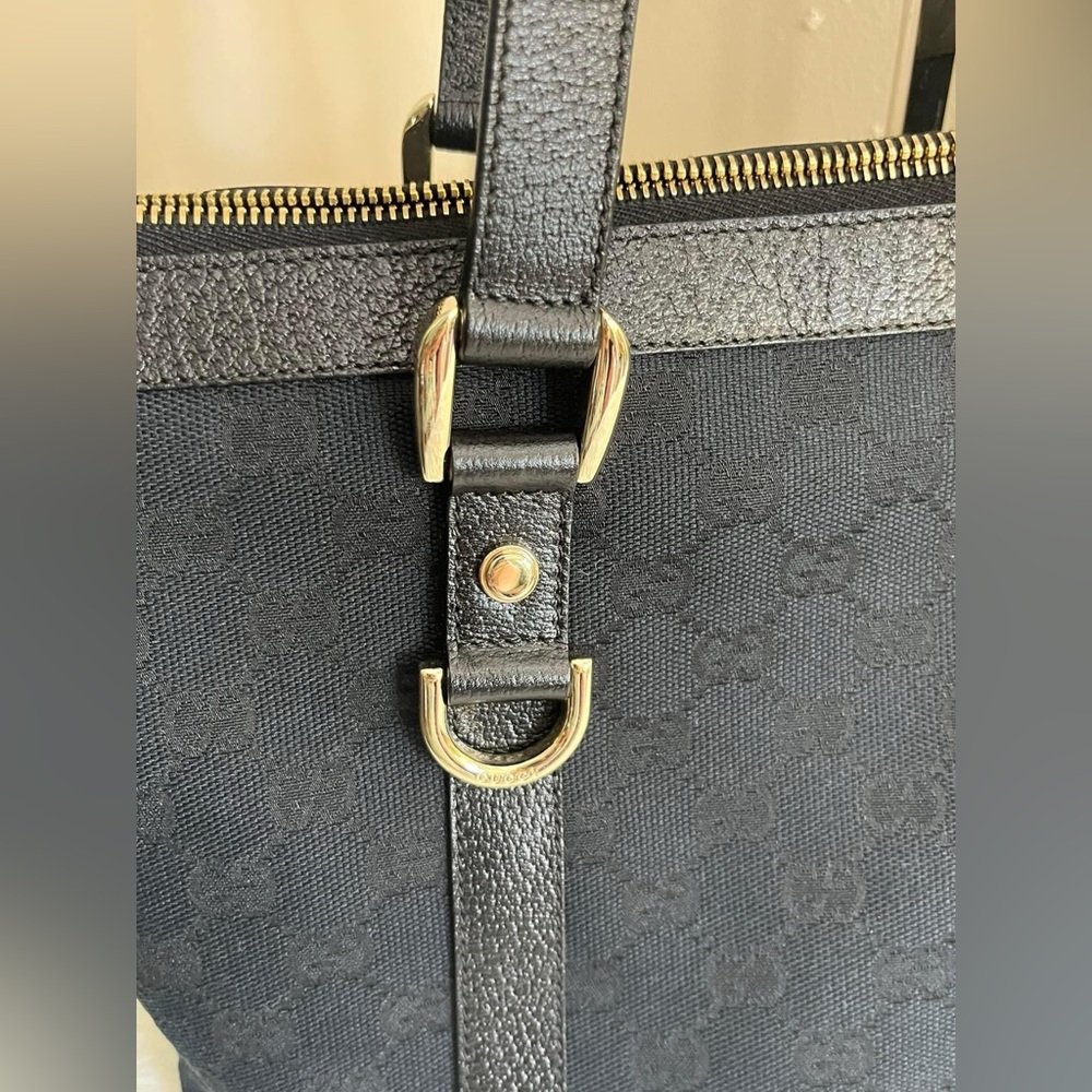 GUCCI Black Canvas Tote Bag👜 - Picture 8 of 16